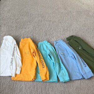Vineyard Vines Long Sleeve Shirt Bundle of FIVE Toddler 3T